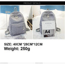 Personalised Corduroy Knapsack Custom Name Casual Backpack