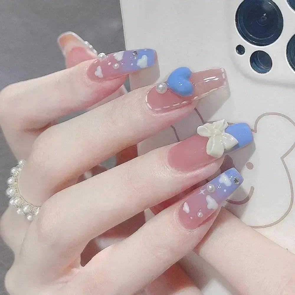Ballet Fake Nails Removable Full Cover Coffin Tips