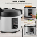 SucceBuy Commercial Rice Cooker Cup Capacity Rice Cooker L