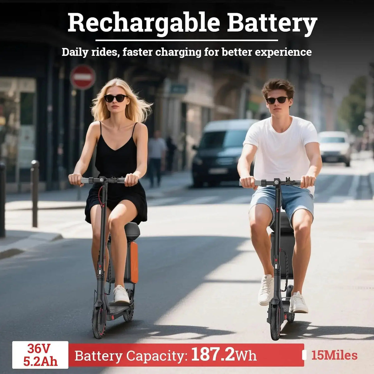 Ladped Electric Scooter With Seat — product view 4