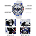 SMAEL LED Sports Watch Dual Time Display Water Resistant