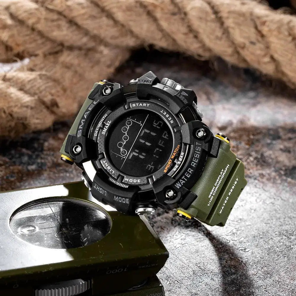 SMAEL Army LED Sports Watch for Active Men Military Style