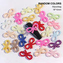 Ribbon Bow Nail Art Kit Elegant Black White Design Set