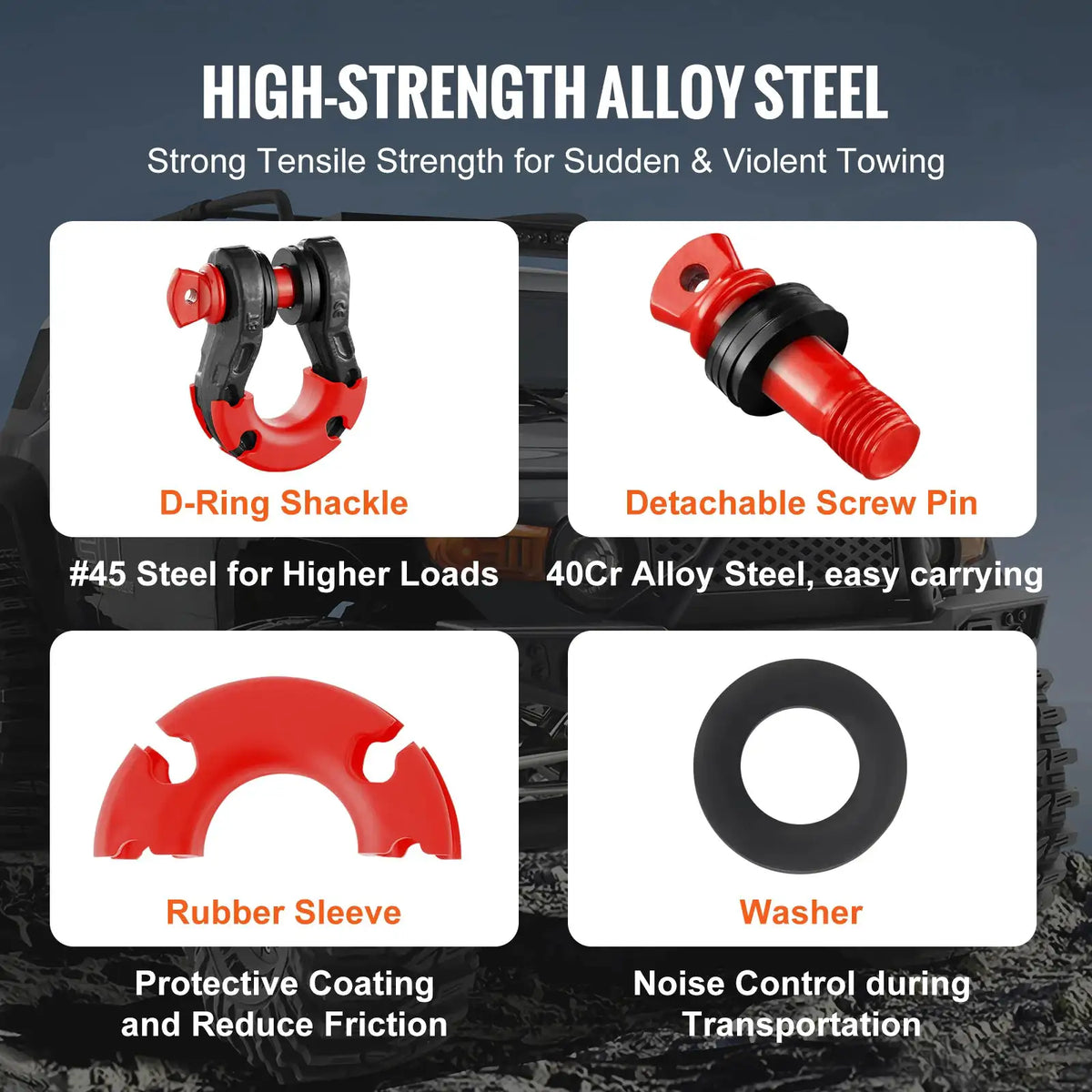 Off Road Recovery D Ring Shackles — product view 3