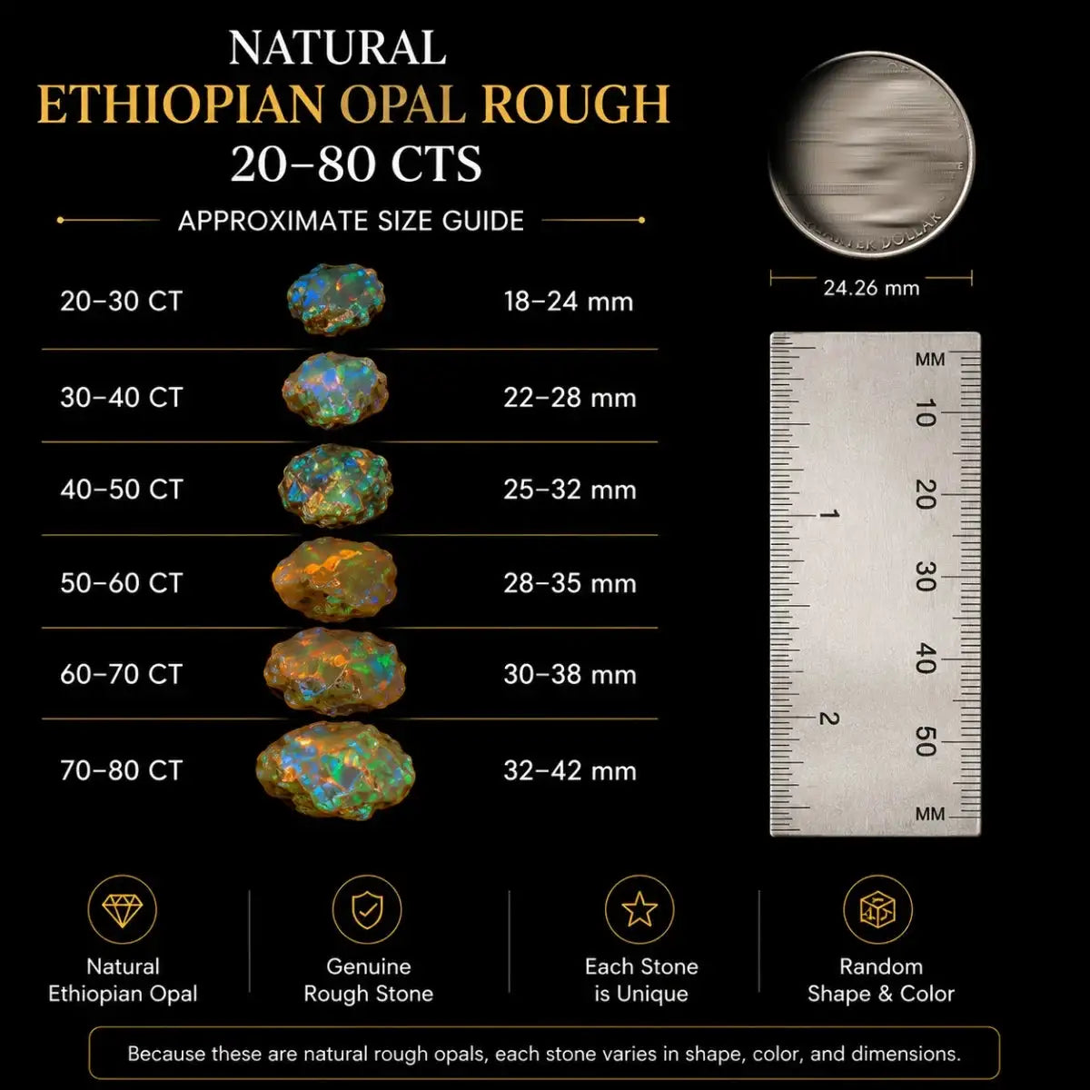 Natural Ethiopian Opal Rough Gemstone — product view 3