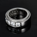 Starry Sky Moissanite Silver Ring