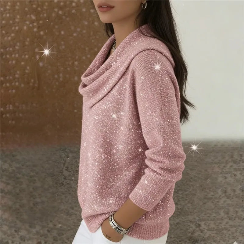 Long Sleeve Sequin Pullover Sweater