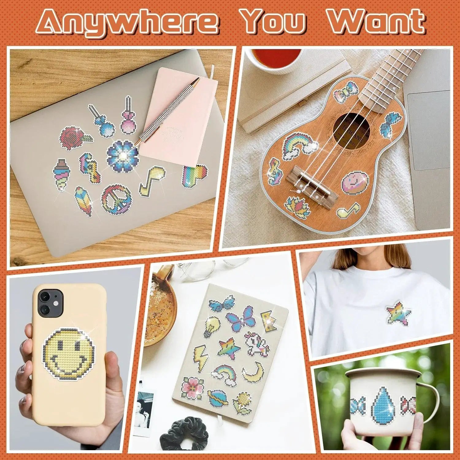 ARTDOT Cartoon Diamond Painting Stickers Kit 38 Pieces