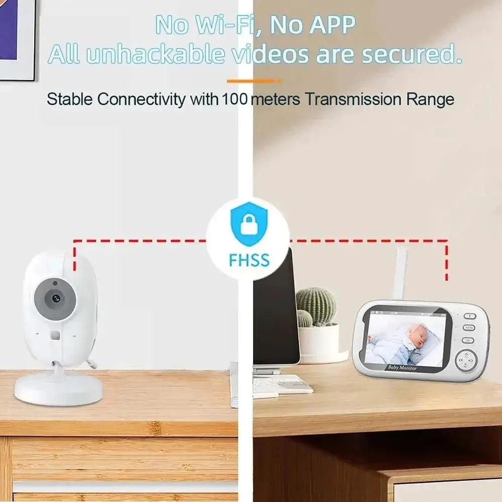 3.5 Inch Wireless Video Baby Monitor With Night Vision