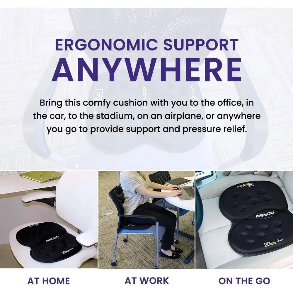 Premium Gel Foam Seat Cushion For Car Office Airplane Travel