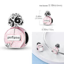 Charm Beads Sterling Silver Pink