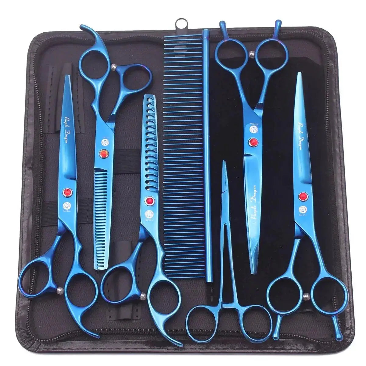 Purple Dragon Professional Pet Grooming Scissors Set