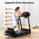 Adjustable Incline Walking Pad 330 Lbs 3.0 HP Quiet Motor