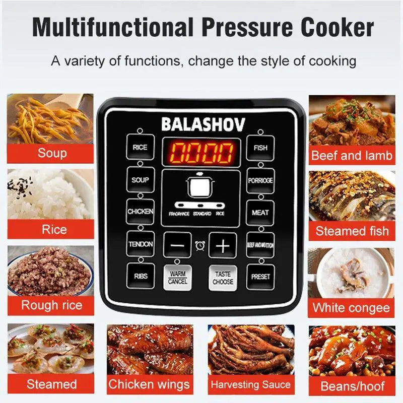 5L Electric Pressure Cooker - 9-in-1 Instant Pot for Meals