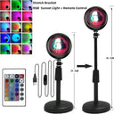 Sunset Projector Lamp Rainbow Atmosphere Night Light Decor