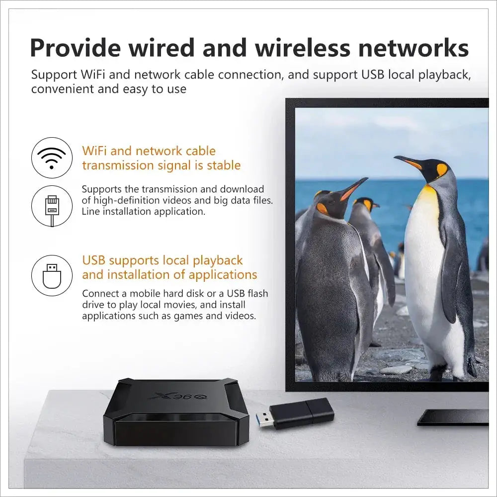 Android 10 X96Q TV Box Allwinner H313 4K Smart Media Player