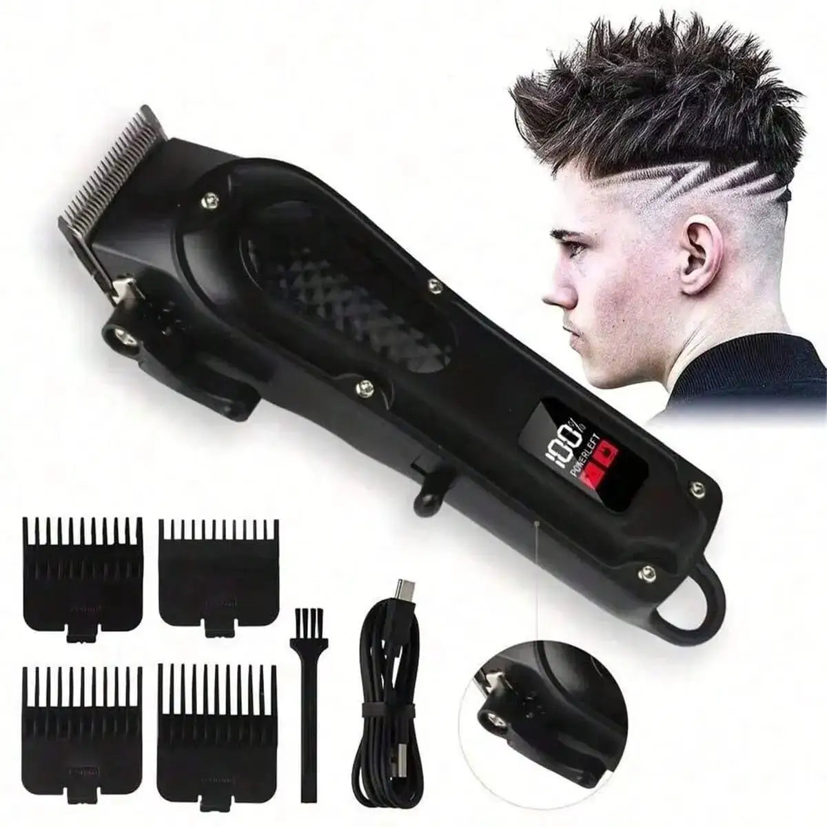 2026 Professional USB Rechargeable Hair Clipper & Beard Trimmer, Cordless, Ideal Gift For Men