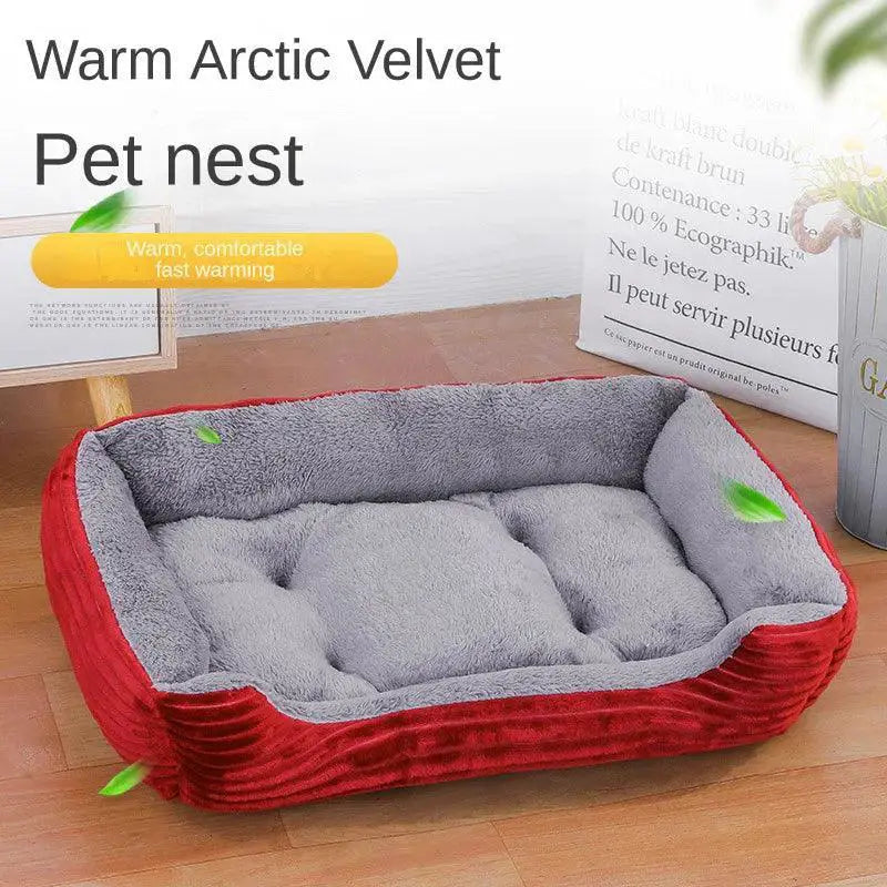 Soft Square Plush Pet Bed for Ultimate Comfort and Cozy Rest