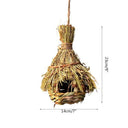 Natural Grass Hanging Bird Cage for Garden Decor Charm
