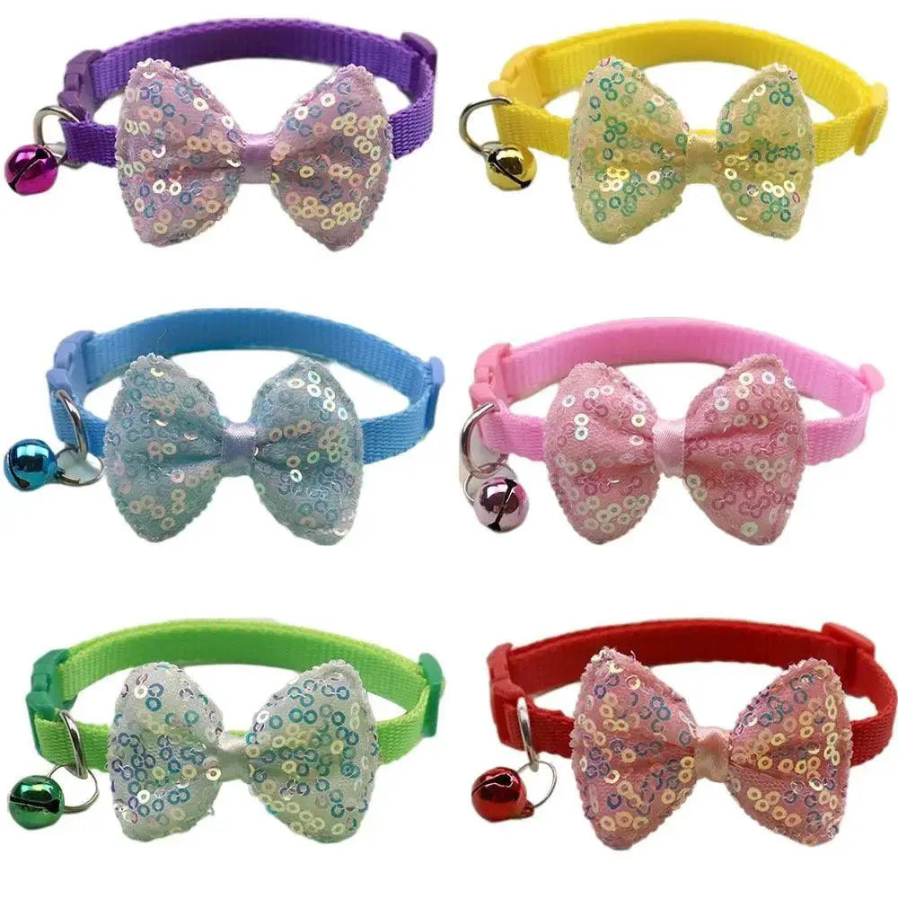 Pet Bow Bell Collar Elevates Furry Friend Style And Safety