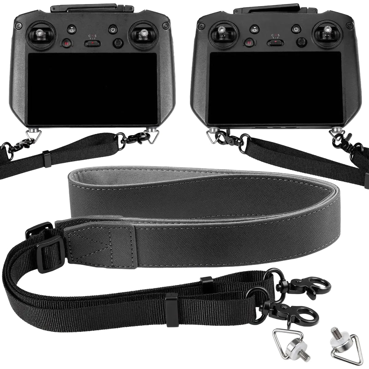 Premium Soft Leather Drone Controller Neck Strap — product view 1