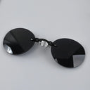 Vintage Clip-On Rimless Sunglasses for Men UV400 Eyewear
