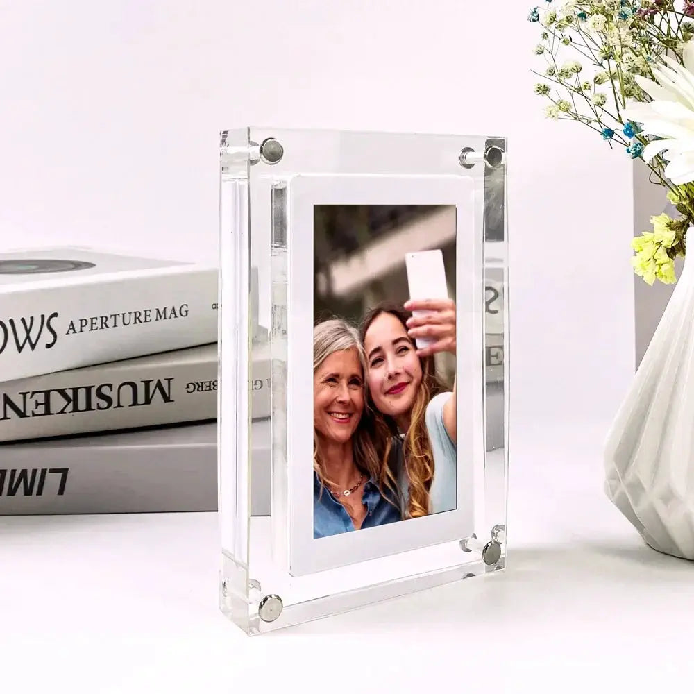 Acrylic Digital Photo Frame 5 To 7 Inch IPS Screen 1000mAh