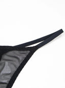 Sultry Mesh Thong Lingerie Femme Fatale Seduction Wear
