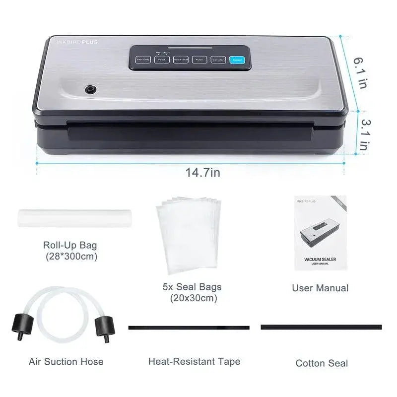 INKBIRD Plastic Bag Sealer Vacuum Sealing Machine Appliance