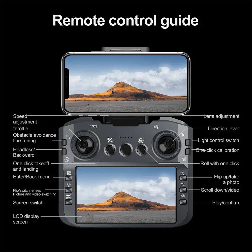 Lenovo Drone Dual Camera Foldable Quadcopter With Remote — product view 12