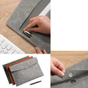 Premium A4 Leather Document Organizer Bag Large Capacity