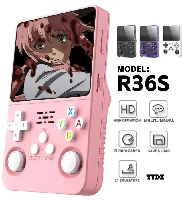 R36S Retro Handheld Video Game Console Linux System 64GB