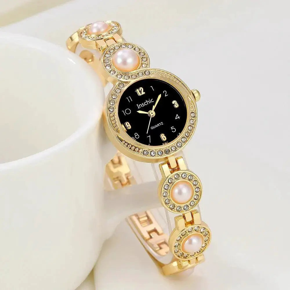 Heart Jewelry Set And Luxury Watch Rhinestone Accessories