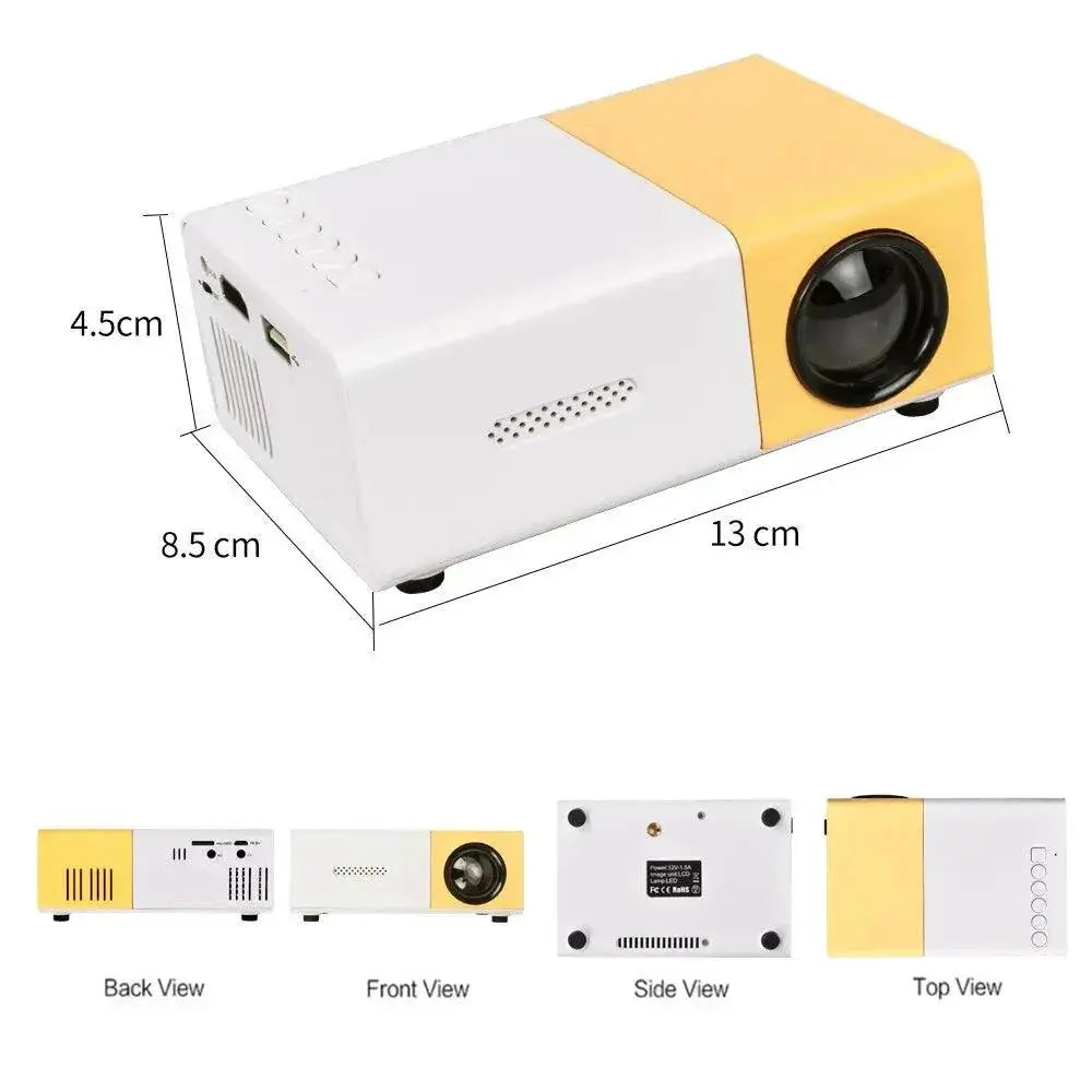 Salange YG300 Mini LED Projector 1000 Lumens USB HDMI