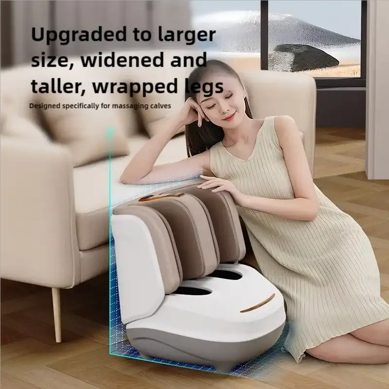 XINDU Factory Electric Calf and Foot Massage Machine Vibration Shiatsu Air Compression Heat Rolling Kneading Leg Beauty Massager