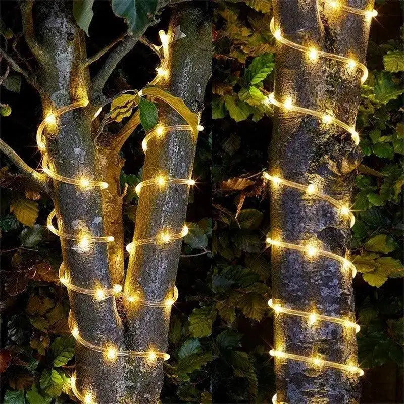 Solar LED String Light 50LED Tube Rope Lights Outdoor