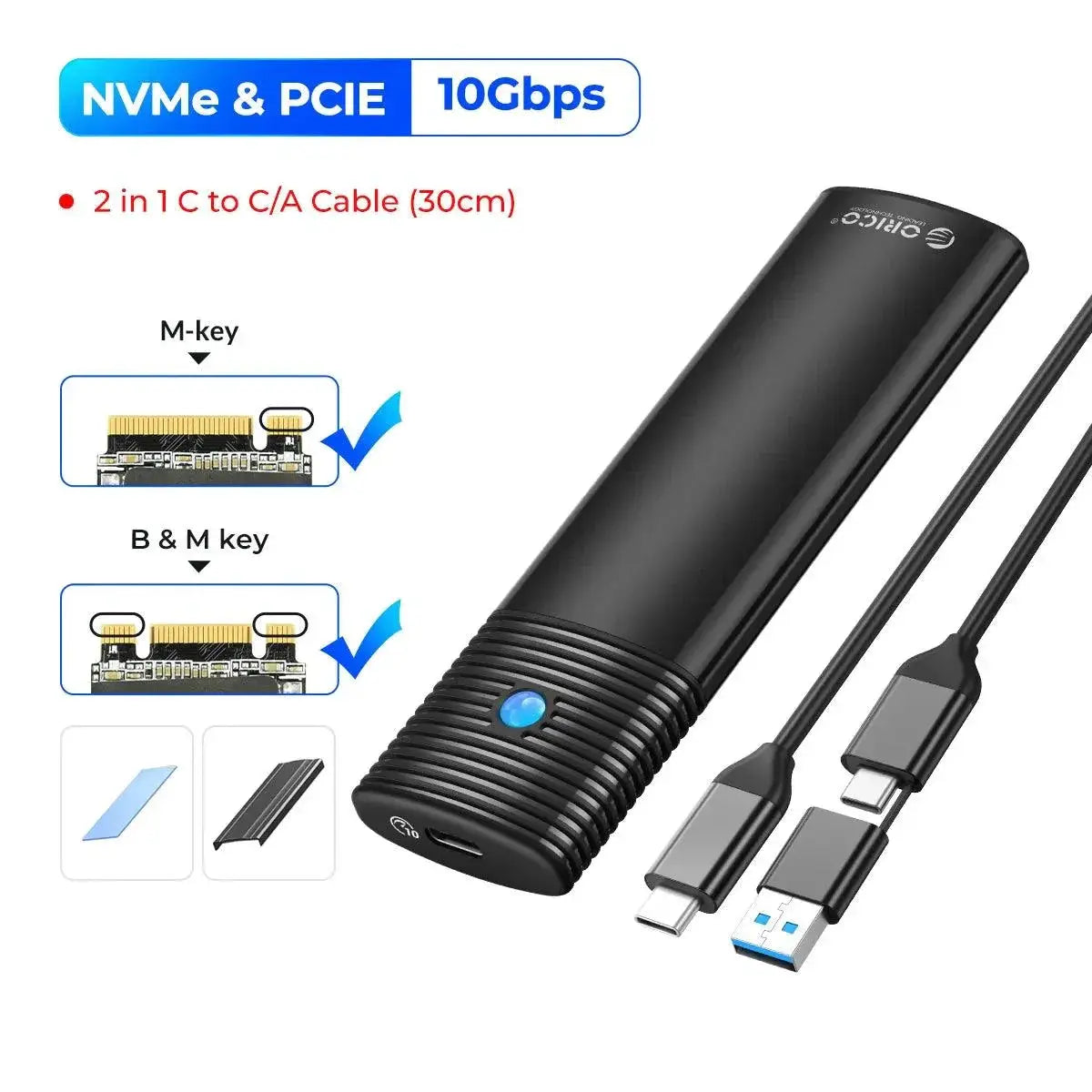 Orico NVMe SSD Enclosure PCIe Tool Free Case — product view 20
