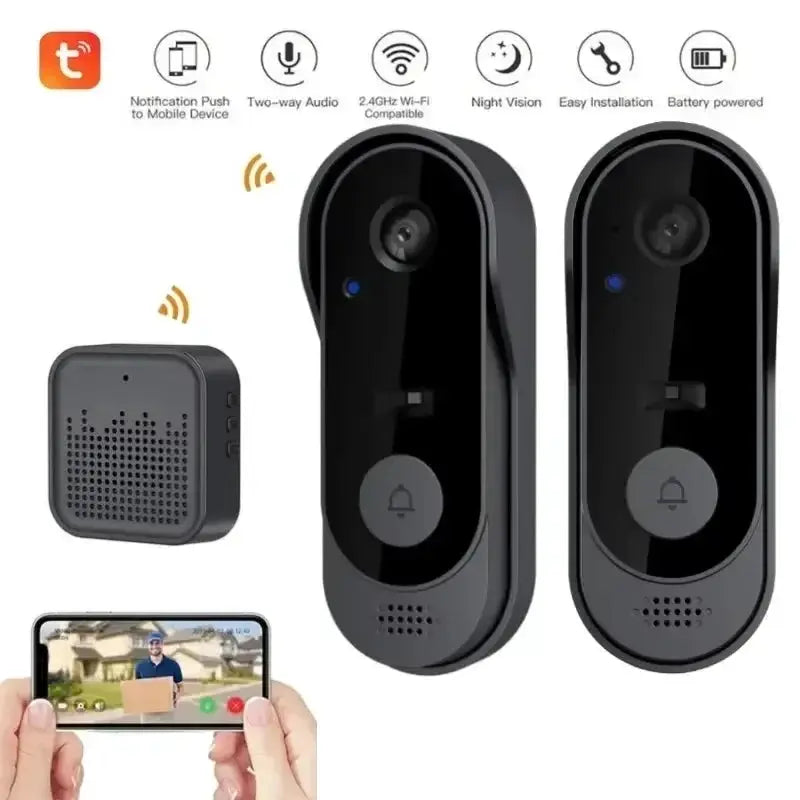 Tuya WiFi Doorbell Camera Outdoor IP65 Waterproof Never Miss Guests Night Vision