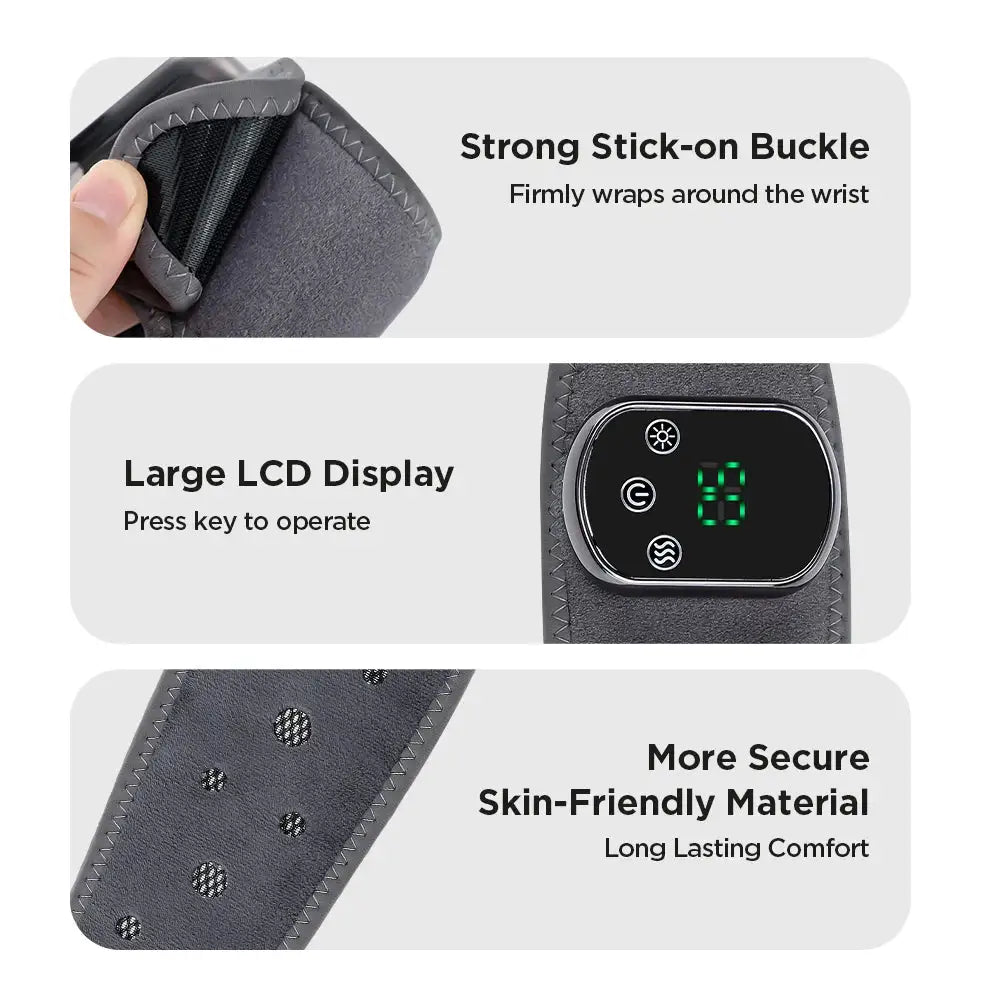 Cordless Heating Ankle Wrist Brace Vibration Massager Electric Hot Compress Massage Ankle Guard Wristband Hand Foot Protector