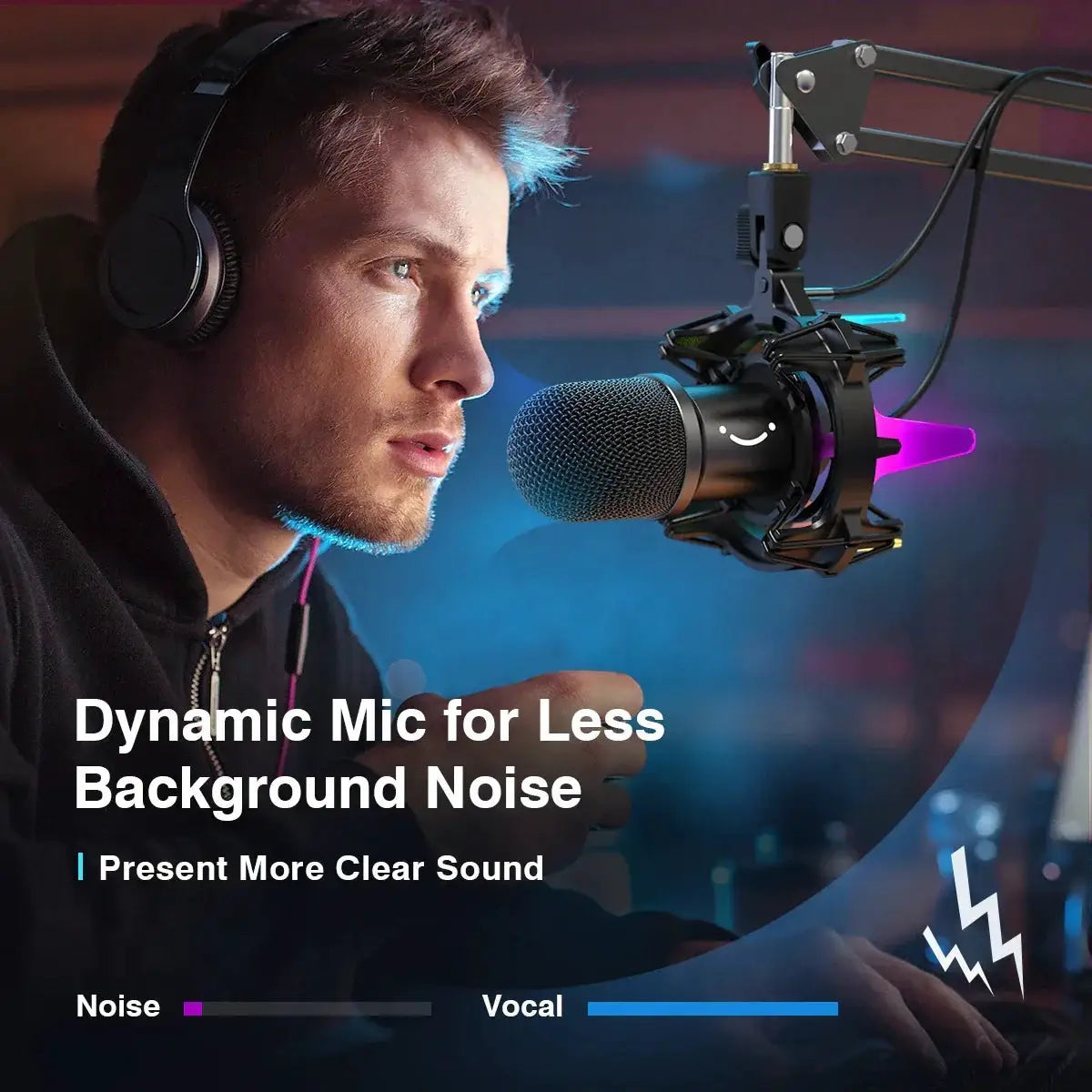 K651 USB Dynamic Microphone Bundle For Gaming And Podcasting