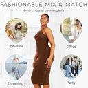 Seamless U Backless Bodysuit Dress for Women Tummy Control