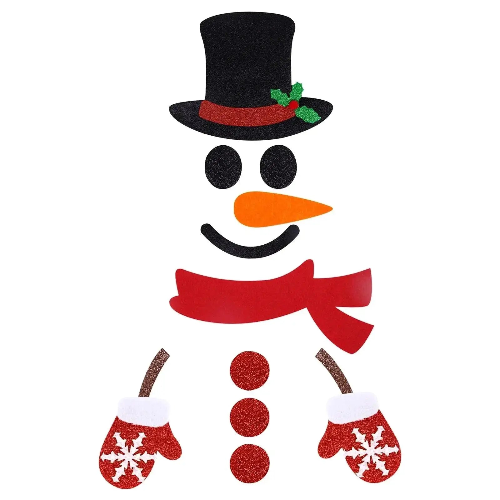 Festive Christmas Window Stickers Snowman Santa Elk 2024