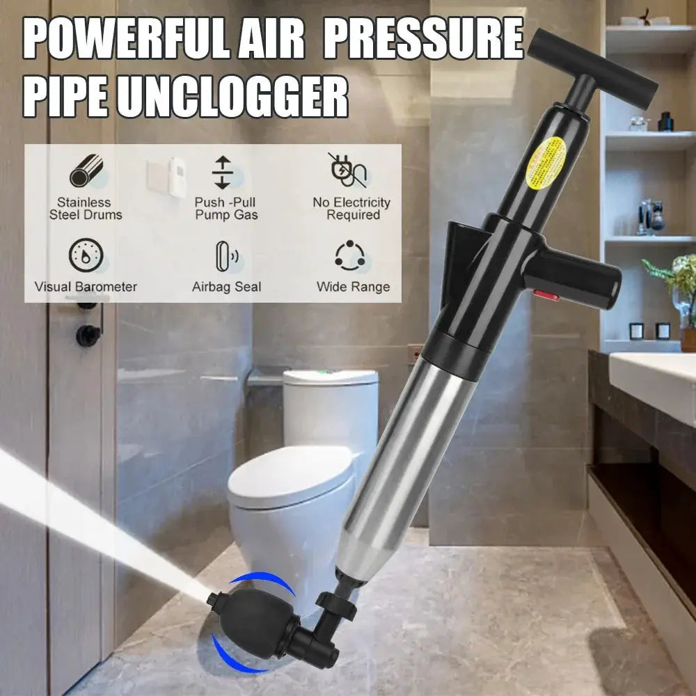 Toilet Plunger High Pressure Drain Clog Remover Tool