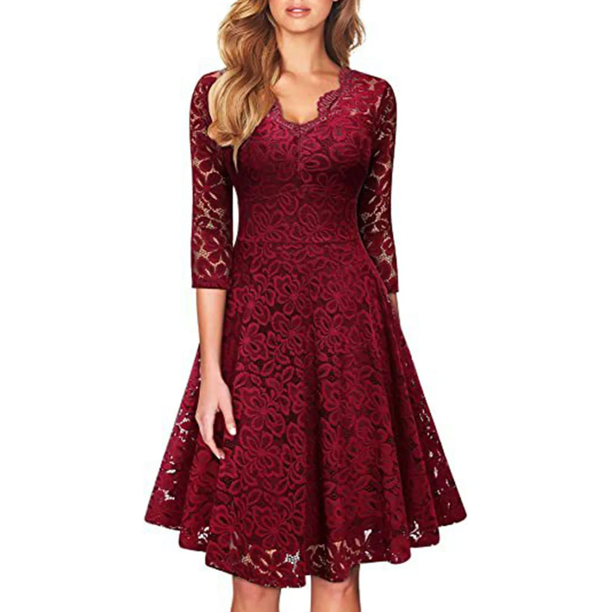 Vintage Lace Mesh Swing Dress