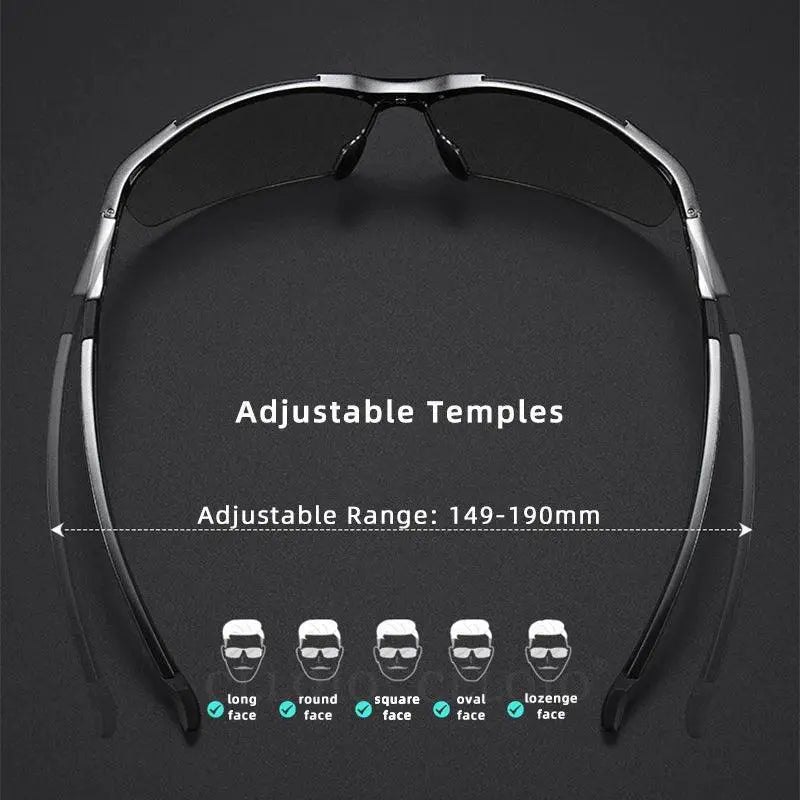 Men's Photochromic Polarized Rimless Sunglasses CLLOIO