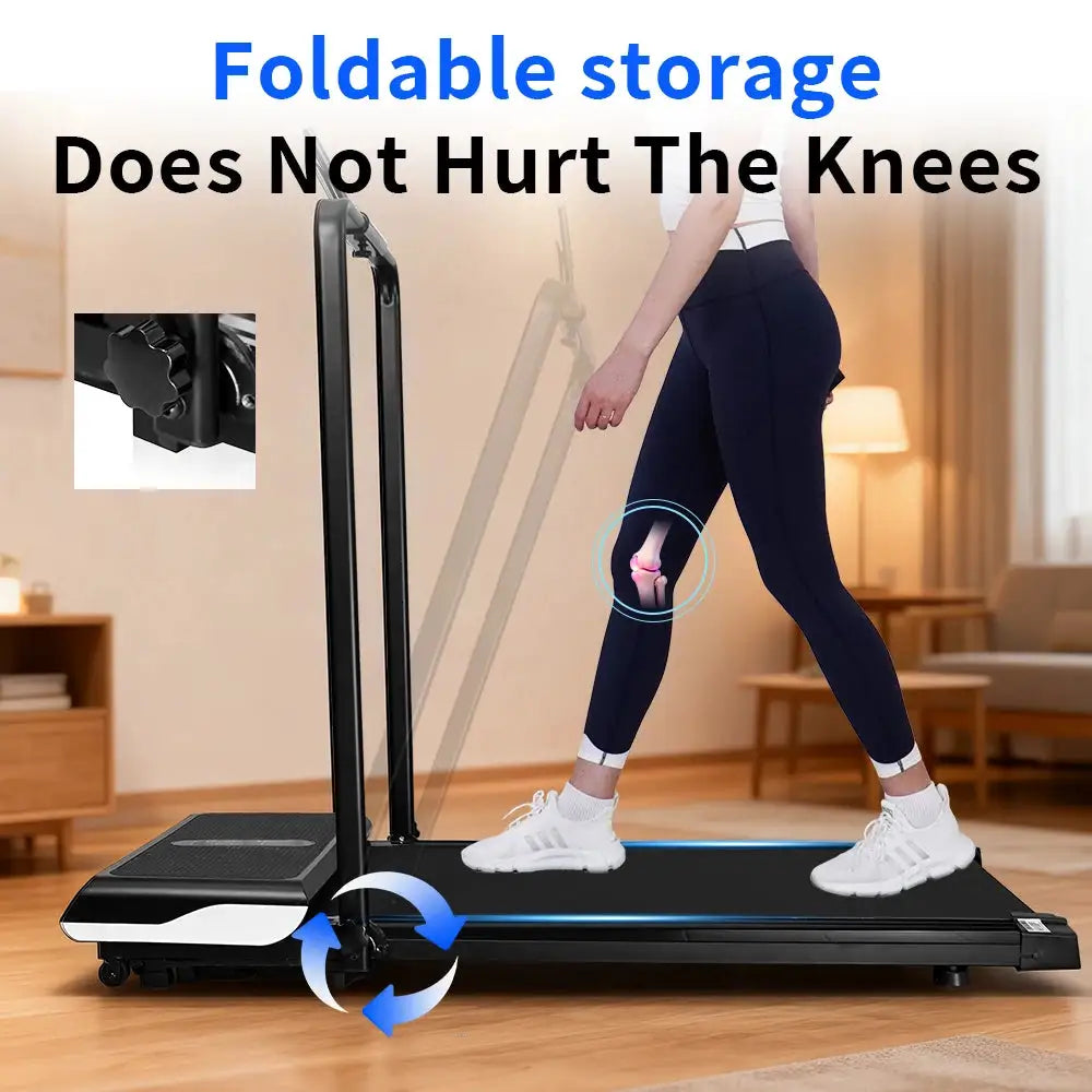 New Foldable Electric Walking Machine with LED Display, Portable Vibration Workout Platform for Home Jogging & Bodybuilding
