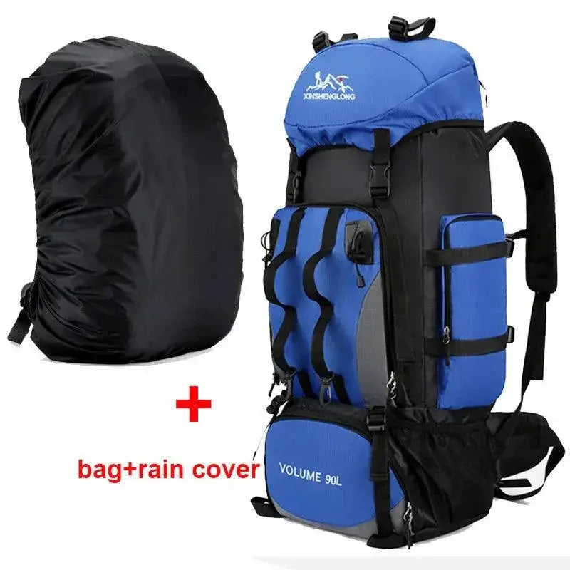 90L Waterproof Hiking Camping Backpack Rucksack For Men