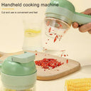Portable 4 in 1 Handheld Electric Vegetable Slicer USB Rechargeable Food Processor