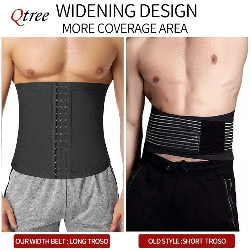 Qtree Mens Abdomen Reducer Sweat Trimmer Belt For Fitness