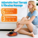 3-in-1 Cordless Heated Ankle Massager with Extension Strap, for Right Left Foot,Electric Massage Vibrating Sole Wrap,Joint Relax